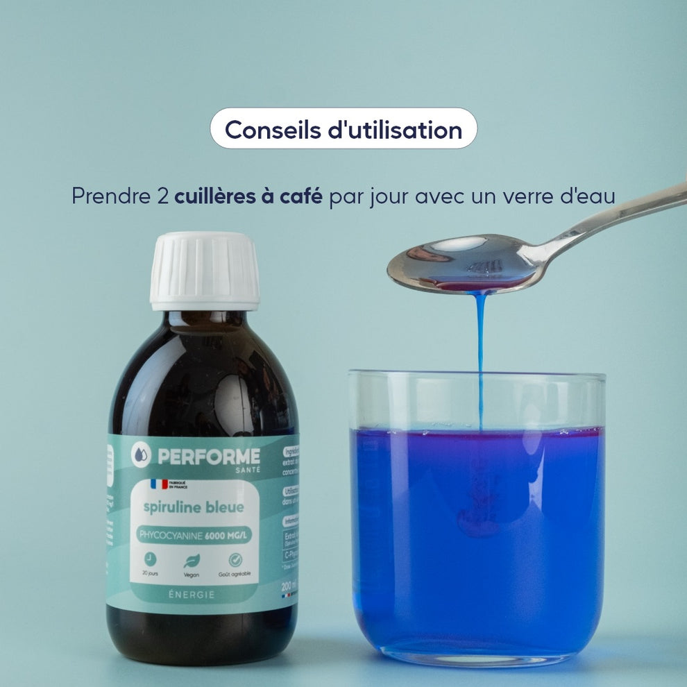 Phycocyanine liquide 6 000 mg/L - Flacon 200 mL - Performe