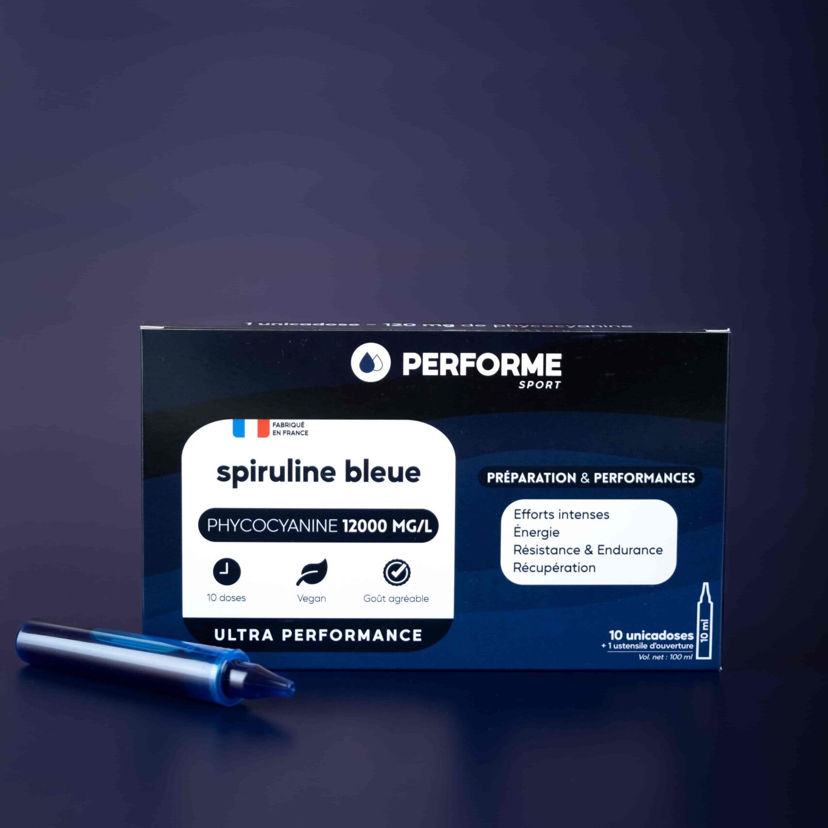 Unicadoses Spiruline Bleue 12000 en boîte