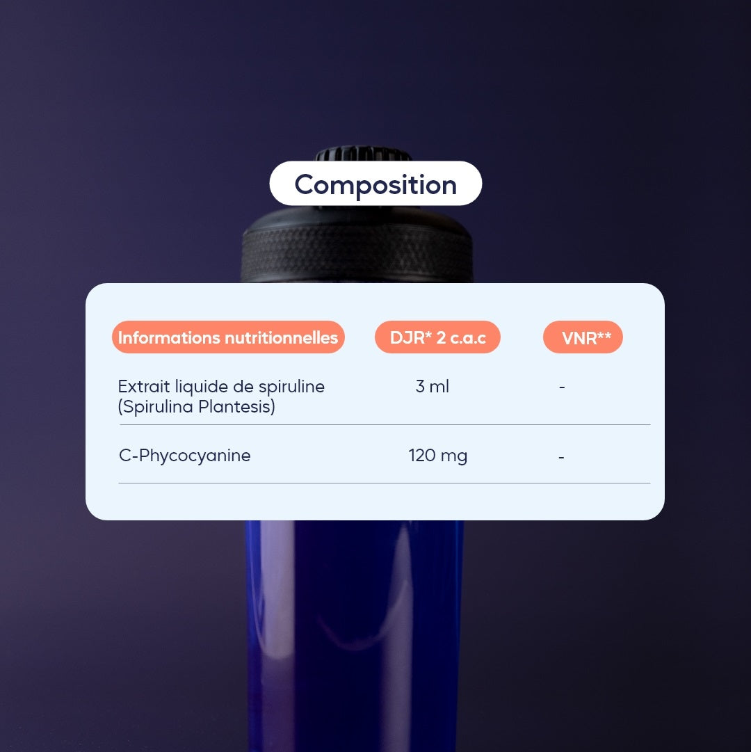 composition spiruline bleue 12K