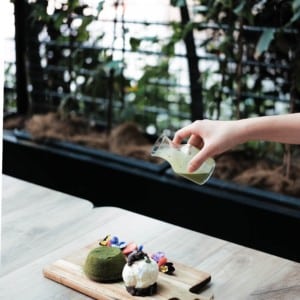 cake sucré à la spiruline