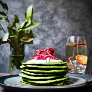 pancakes à la spiruline