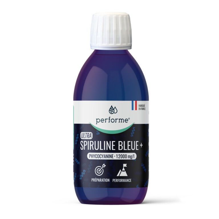 Flacon Ultra Spiruline Bleue+ sur fond blanc