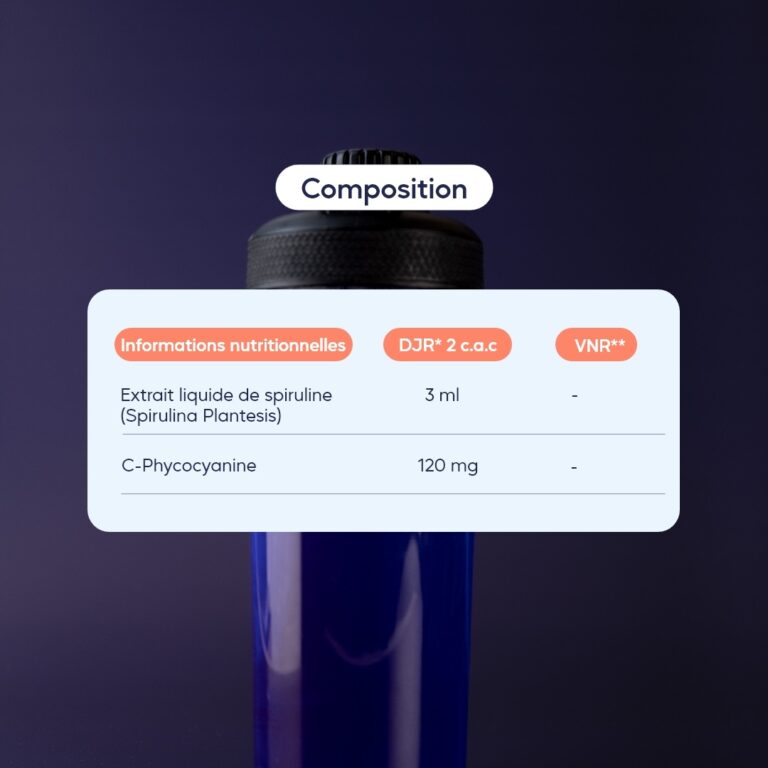 composition spiruline bleue 12K
