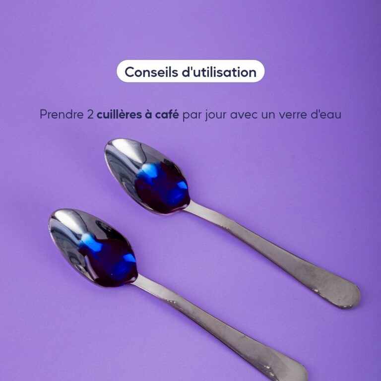Spiruline Bleue 4000mg/l posologie 2 cuillères à café par jour.