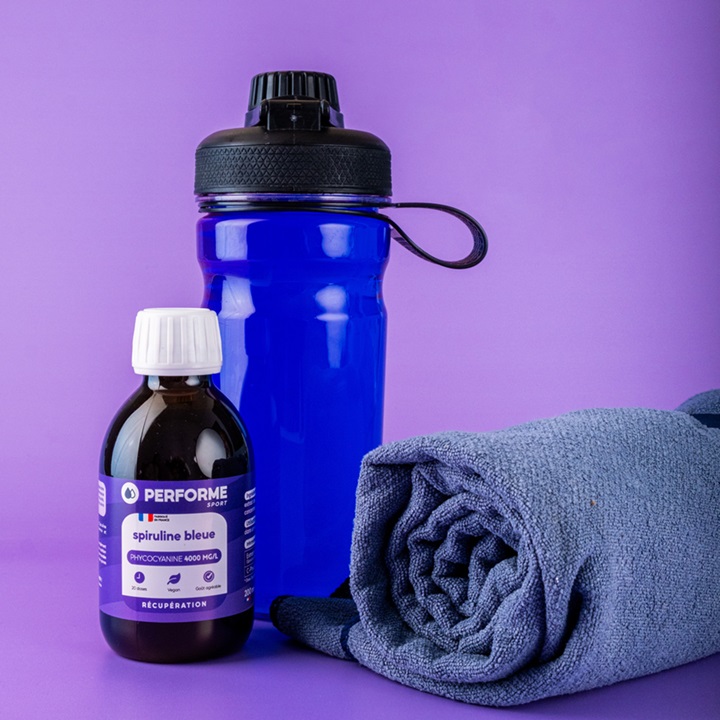 Spiruline Bleue 4000mg/l avec serviette et gourde