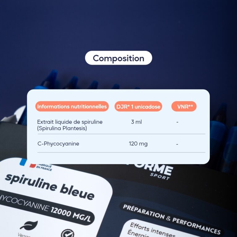 unicadose spiruline bleue 12000 composition